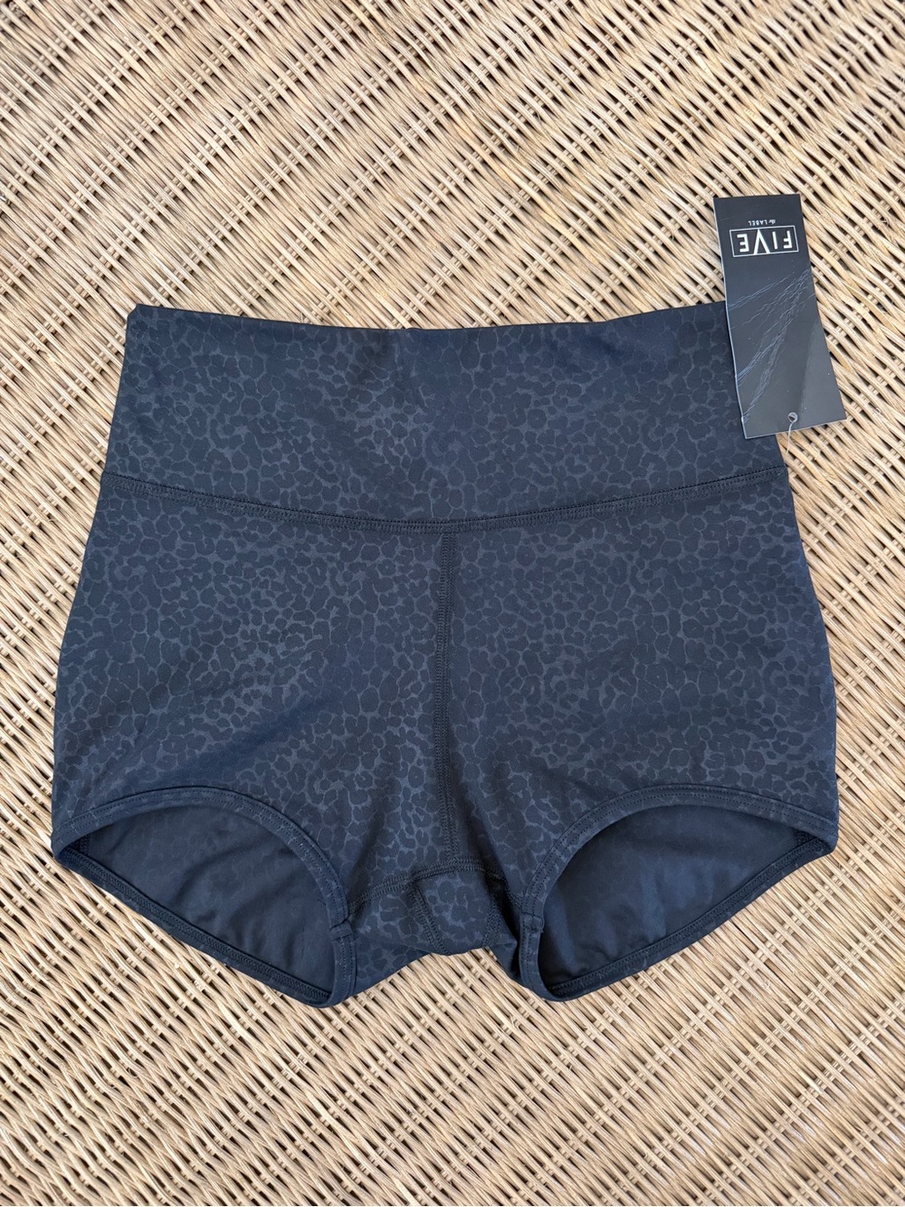 FIVE THE LABEL Leopard Black Shorts